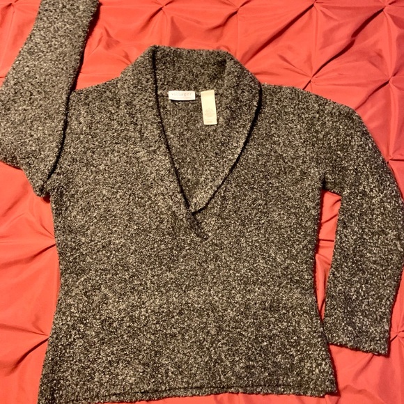 Black and Gray Marled Sweater - Picture 3 of 8